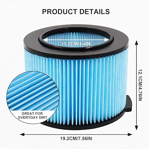 Miniatura 4 de VF3500 Filtro de repuesto para aspiradora de tienda de 3-4.5 galones, filtros de 3 capas para WD4050, WD3050, WD4080, WD4522, 4000RV, 4500RV