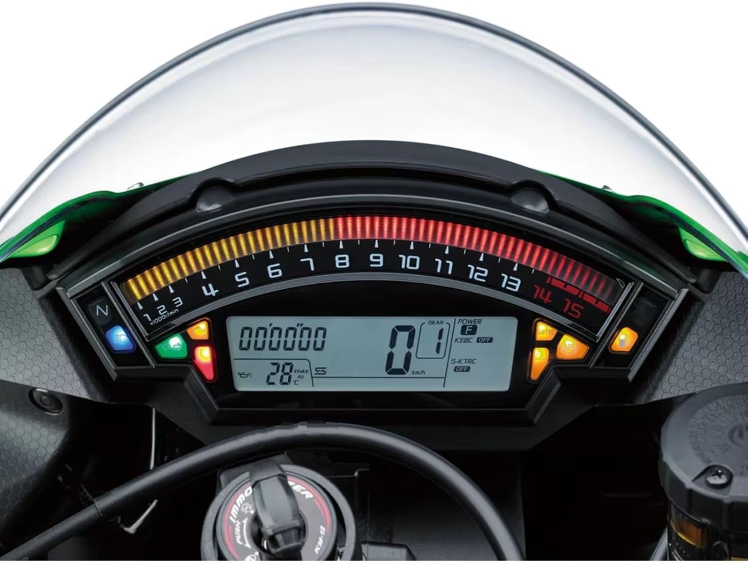 For ZX-10R 2011 2012 2013 2014 2015 オートバイスピードメーター計器ケースゲージ走行距離計タコメー オートバイ用タコメーター  オートバイ走行距離計器ハウジングケースタコメーターゲージカバー ZX-10R ZX10R 2011 201 15000RPM 車＆バイク For  ZX10R 2011 2012 2013 ... For ZX10R 2011 2012 2013 2014 2015 オートバイスピードメーター走行距離計計器ハウジングケースタコメ
