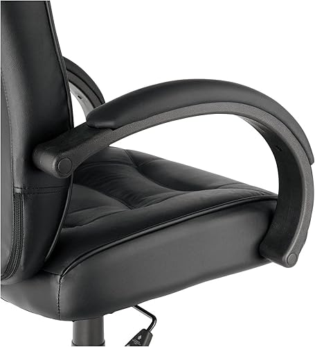 Miniatura 4 de Alera ALESR41LS10B Silla de cuero de grano superior giratoriainclinable de la serie Strada de 17.91 in - 21.85 in, soporta hasta 275 libras, color