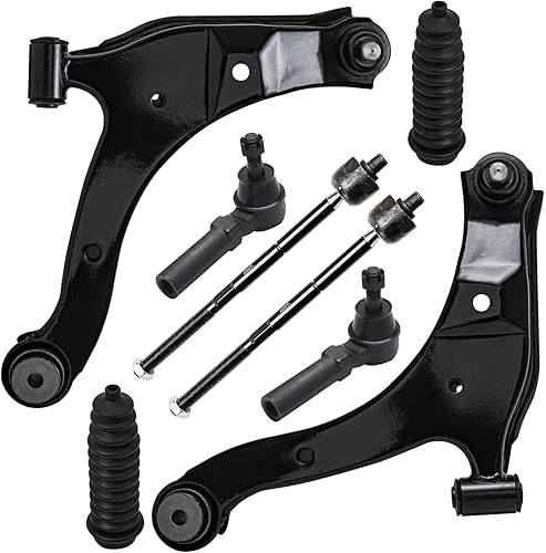 Miniatura 831 de Detroit Axle - Kit de brazos de control de extremo delantero RWD para Dodge Ram 03-06 2500 3500, 2 brazos de control superior con rótula 2 varillas