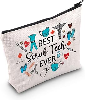 TSOTMO Zipper Pouch Surgical Gift Best Scrub Tech Ever Gift Surgeon Gift Thank Gift For Surgical Nurse Doctor