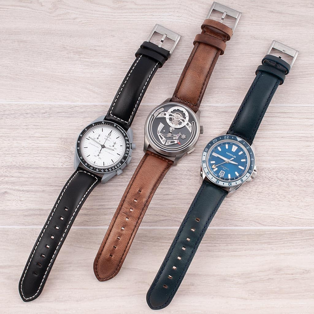 StrapHabit Horween Chromexcel Leather Watch Strap - Quick Release Watch Band Replacement - for Men and Women 20mm 22mm