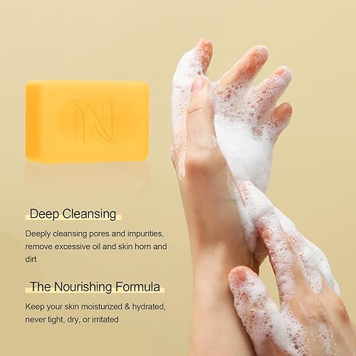 Miniatura 8 de Neutriherbs Jabón de cúrcuma para cara y cuerpo (5.29 onzas  1 barra), barra de jabón de vitamina C iluminadora para el acné, tono de piel desigual,