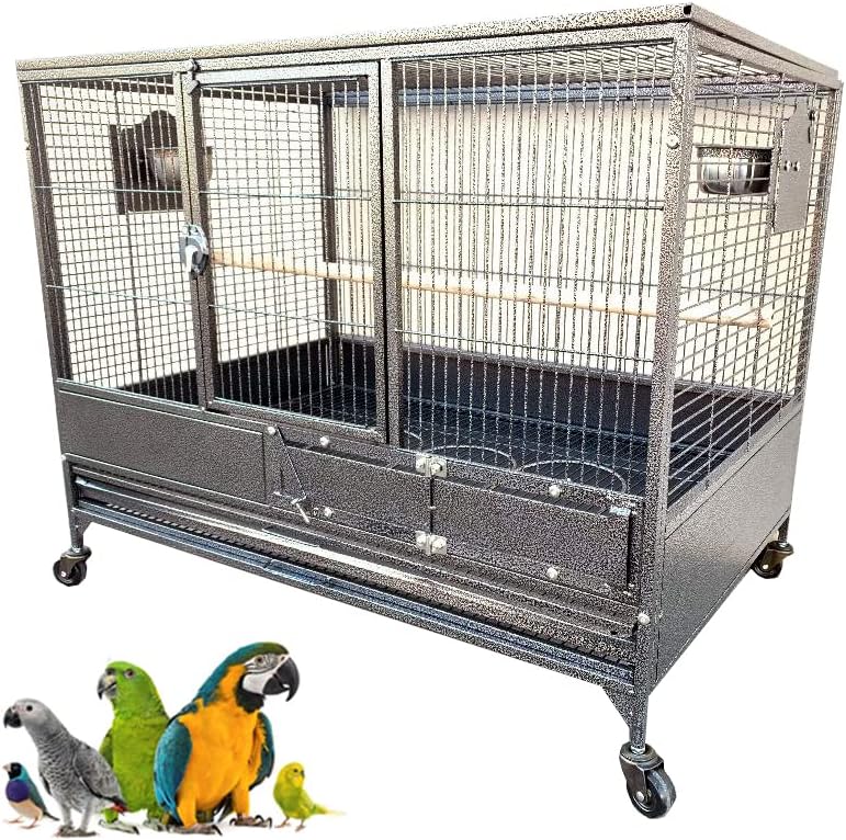 Mcage Extra Large Heavy Duty Stacker Breeding Breeder Parrot Aviary Bird Rolling Cage