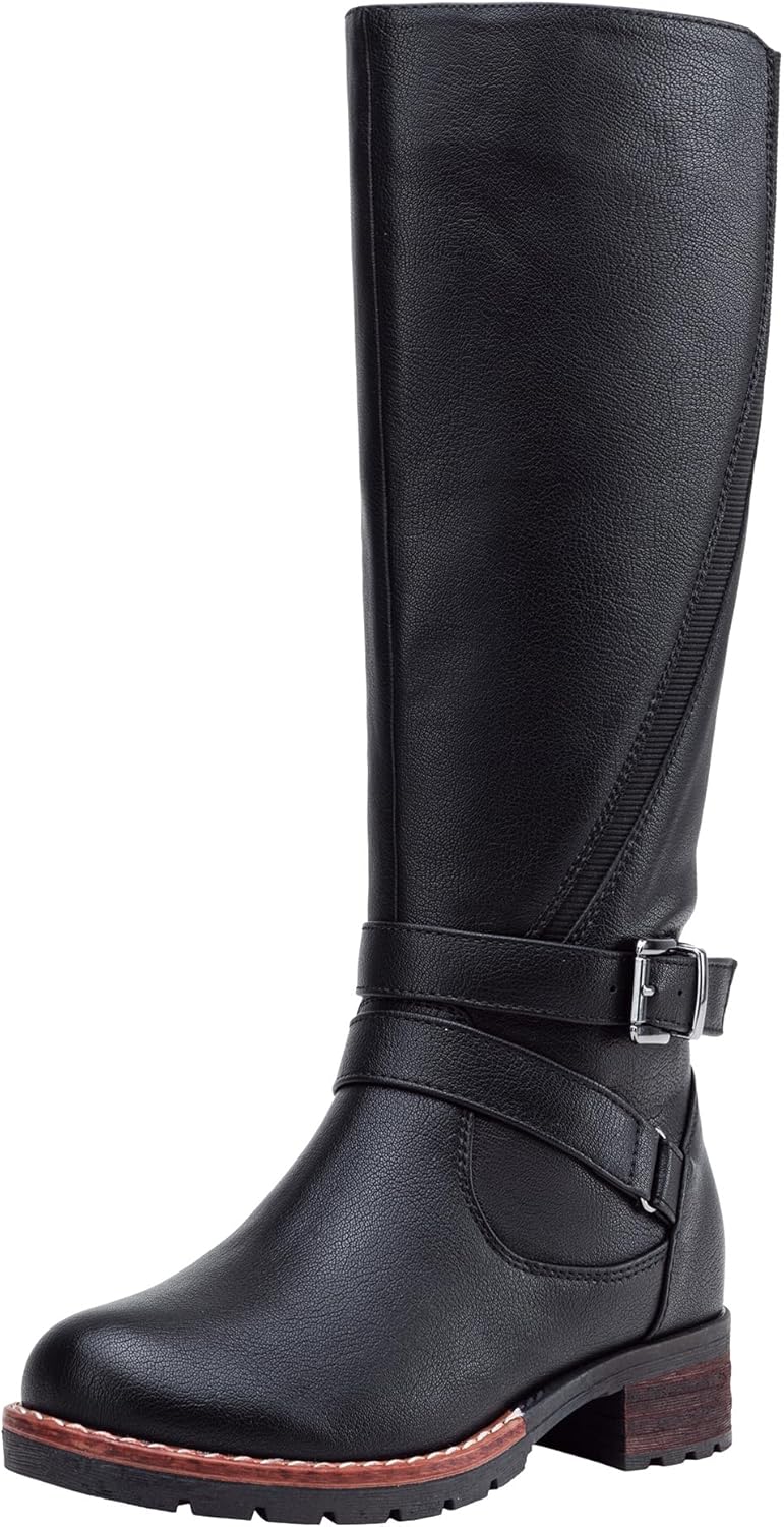 Jeossy Women Knee High Boots - Inside Zipper