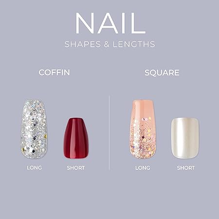 Gray Squoval Press On Nails | KISS Gel Fantasy | Temporary Feels