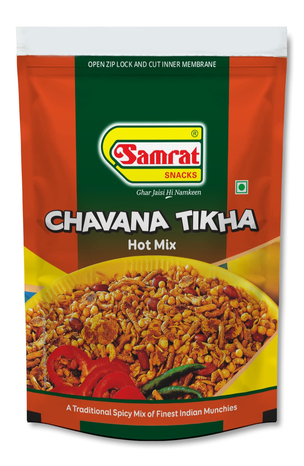 SAMRAT| CHAVANA TIKHA Hot Mix Munchies Crunchy & Spicy Taste Namkeen|Ghar Jaisi Hi Namkeen|Healthy Snacks|Every Day Fresh Indian Snacks| (400G) (B0B8RQYG2C) Amazon Price History, Amazon Price Tracker