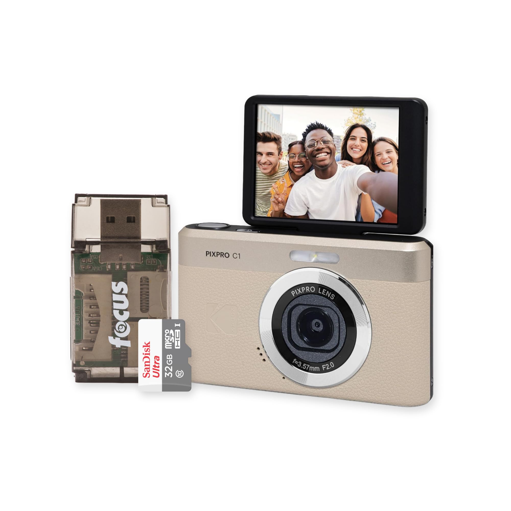 Amazon | Kodak Pixpro C1 13MP 1080p デジタルカメラ 32GBカード付き