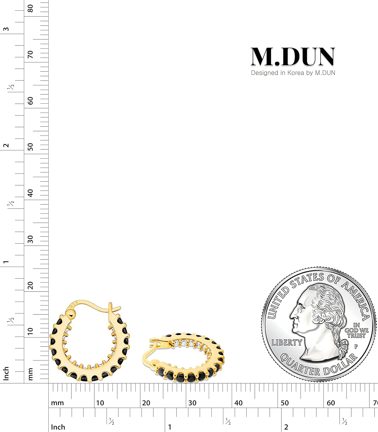 Gold Hoop Earrigns for Women Cubic Zirconia Inside Out paved 925 Stering Silver Post 18K Gold Silver Plated Multicolors CZ Earring Large Small