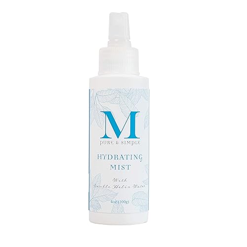Martine Pure & Simple Spray facial para hidratar, tonificar y suavizar la piel, spray fijador hecho con agua de doble hélice, ácido hialurónico