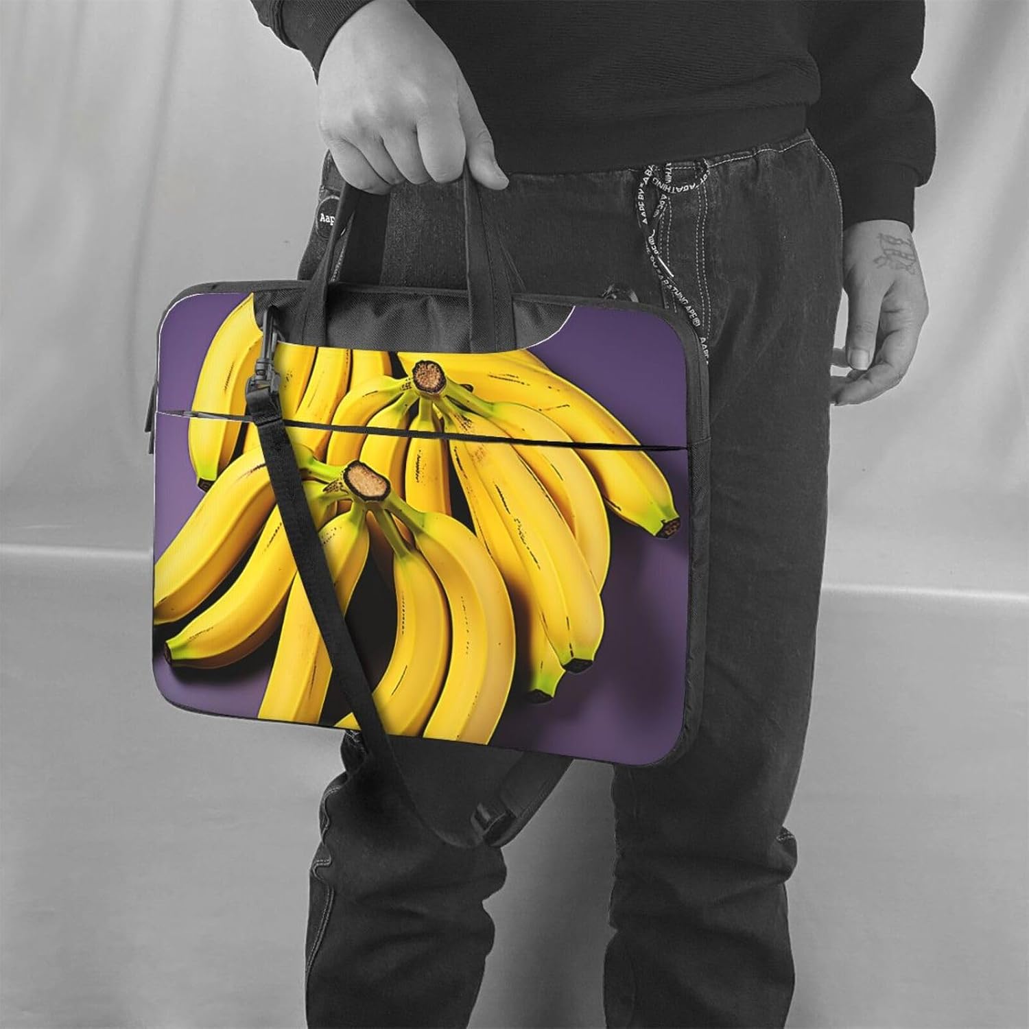 Unique Banana Fruit Laptop Bag 15.6 inch Business Briefcase for Men Women Water Resistant Laptop Shoulder Bag image 2