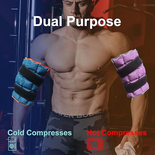 Miniatura 6 de Bolsa de hielo reutilizable para lesiones con correa ajustable, almohadilla de compresión fría grande para espalda, hombros, caderas, rodilla