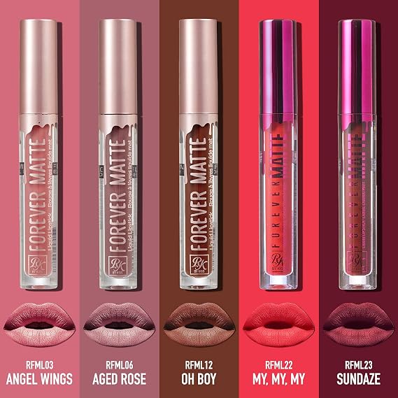 Ruby Kisses Forever Matte Liquid Lipstick 5 Pack - RFML03&06&12&22&23