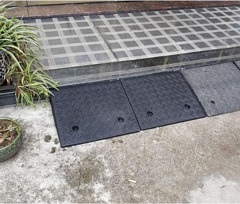Threshold Ramp, Heavy Duty Rubber Ramp for Curb Vehicle, Truck Car s Motorcycle Ramps (Size : 50x50x17cm) (One Color 50x50x15cm)