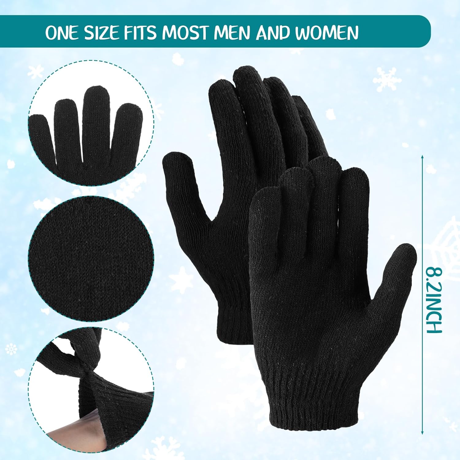 Zhanmai 72 Pcs Winter Beanies Gloves Scarves Bulk Homeless Knitted Winter Hats Fleece Neck Scarf Warmer Set for Men Women - Image 3