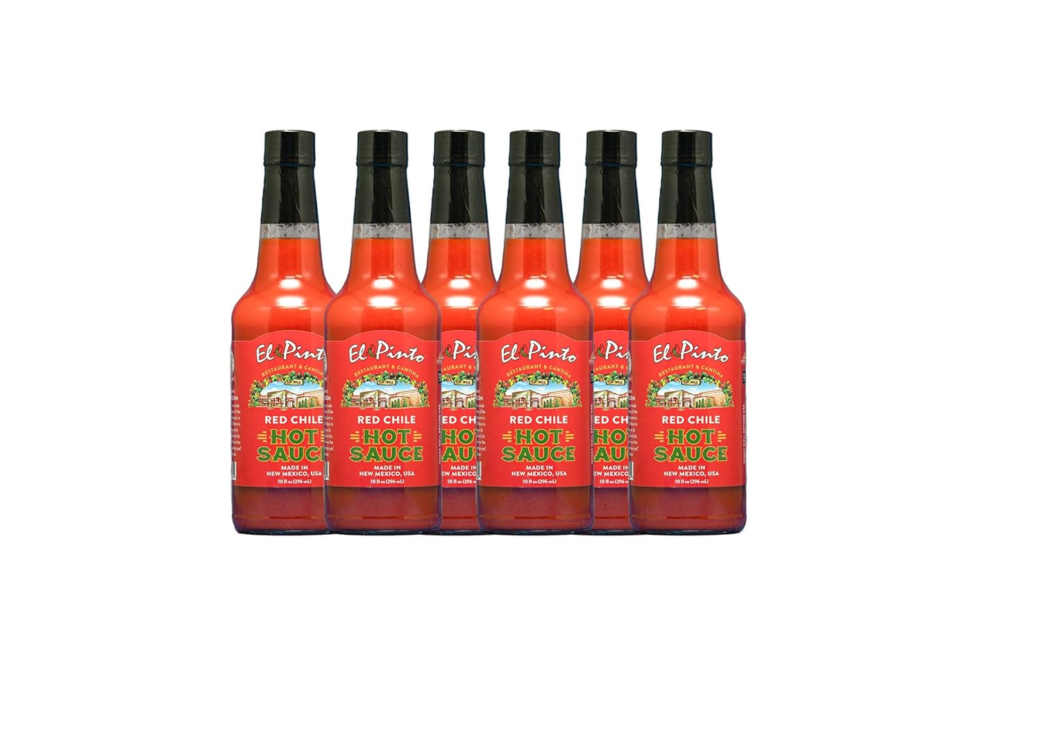 El Pinto Red Chile Hot Sauce 10 Ounce Pack of 6 Grocery & Gourmet Food