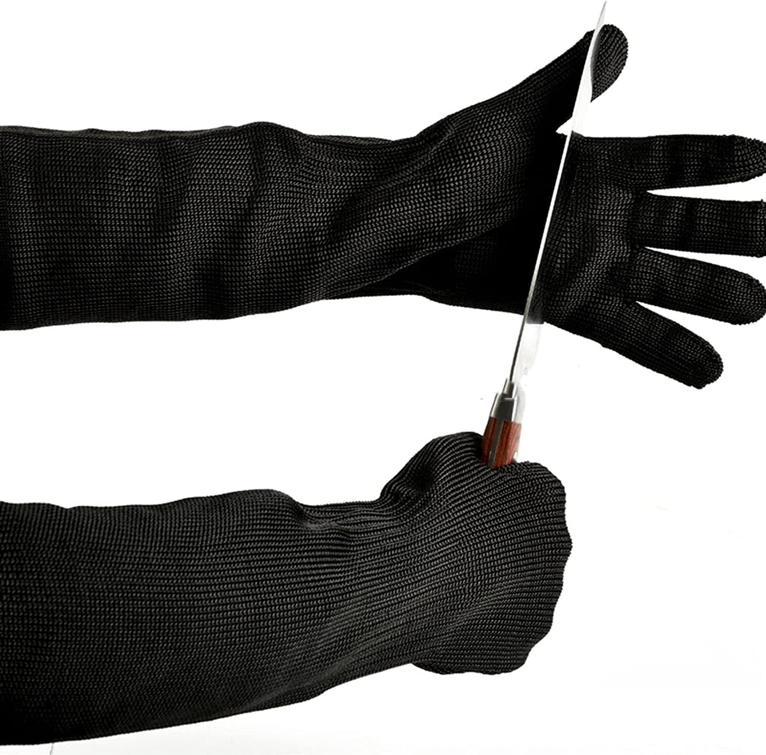 Anti-cut Gloves 6 Pair Cut-resistant Gloves, Safety Work Gloves With Extended Arms, Grade 5 Protective Gloves For Glass Cutting And Woodcarving