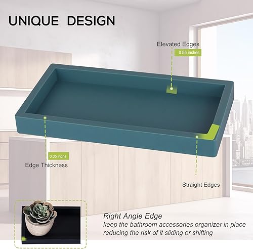 Miniatura 42 de Bandeja de baño, pequeña bandeja de tocador de silicona, jabonera, soporte para esponja, organizador de fregadero de cocina, accesorios de baño