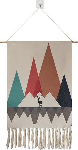 Tapiz de pared tejido de macramé, arte para colgar, 20 pulgadas de ancho x 34 pulgadas de alto, extra grande, bohemio, elegante, bohemio, marroquí,