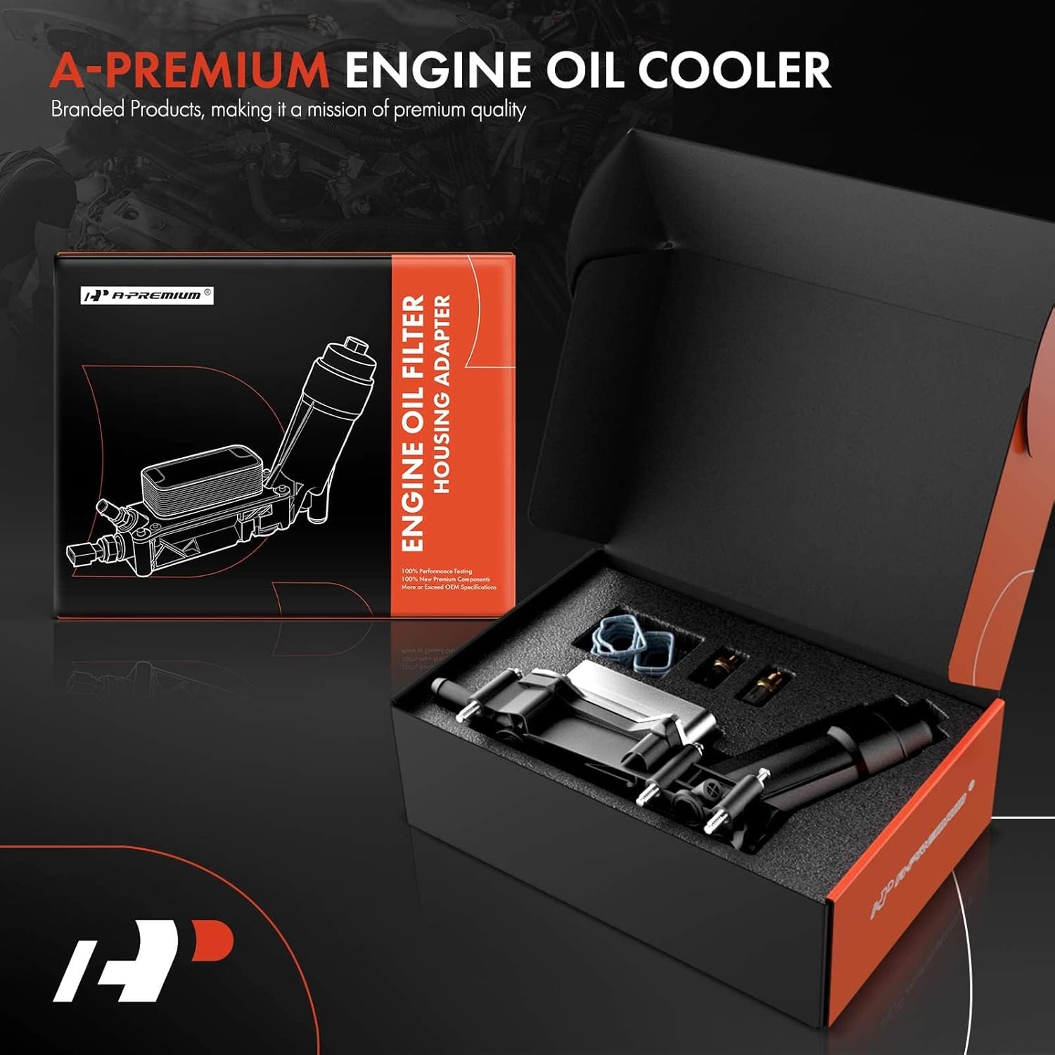 A-Premium Engine Oil Cooler Oil Filter Housing Adapter Assembly Fit for 2014-2017 Ram 1500 & Jeep Grand Cherokee, Wrangler & Dodge Grand Caravan, Charger, Journey & Chrysler Town & Country, V6 3.6L