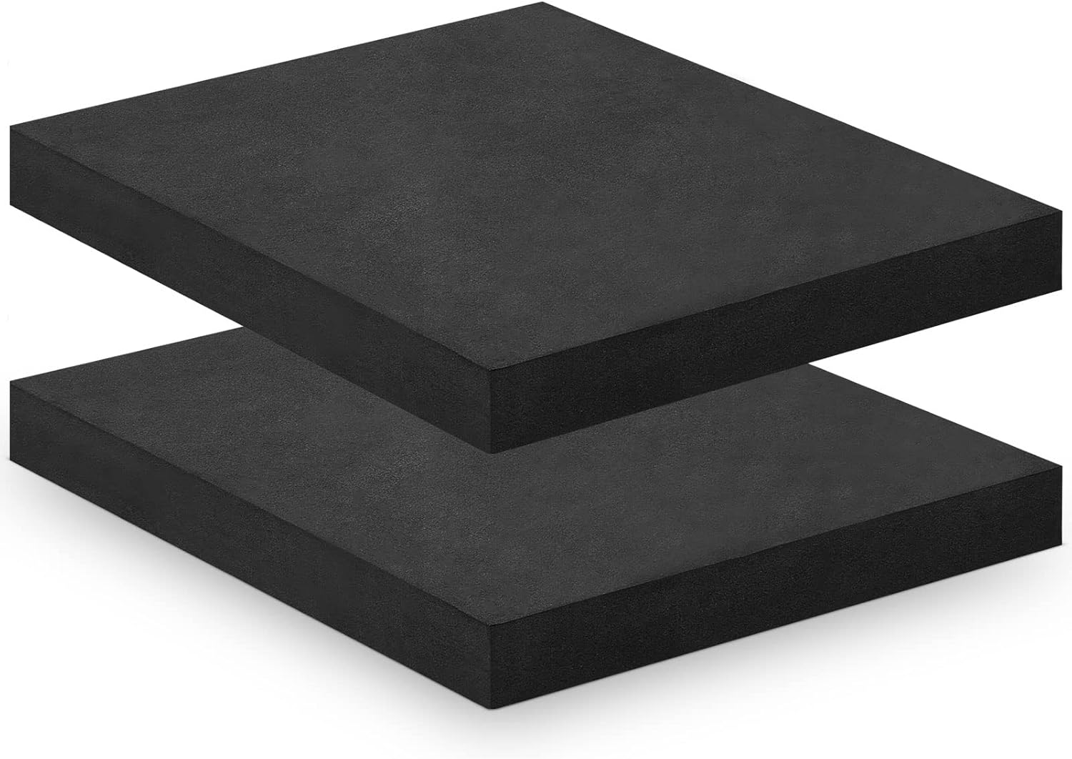 Amylove 2 Pcs Thermoform Molding Foam Sheet, 12 x 11.6 x 1 Inch, Black Press Thermoform Sheet for Holster and Sheath Making DIY Crafts Board Molding Sheath