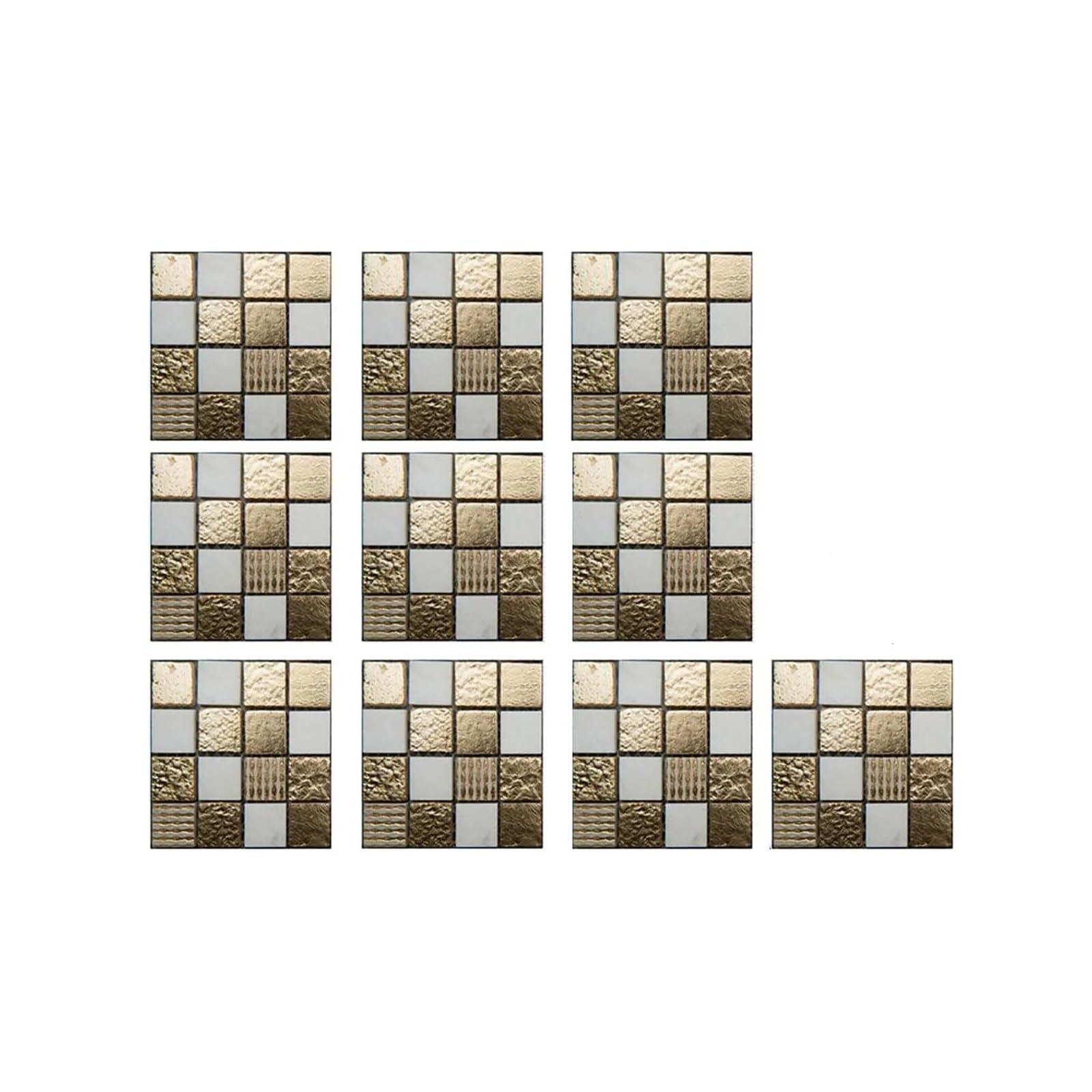 Stick On Tiles 40pc 3D Crystal Tile Stickers DIY Waterproof Self-Adhesive Wall Stickers