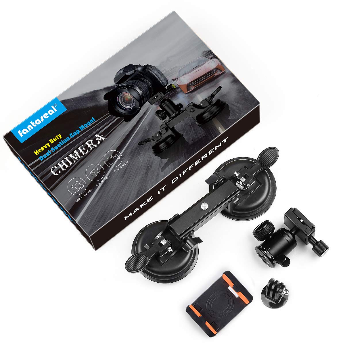 Heavy Duty 360°Ball Head DSLR /Mirorrless Camera Camcorder Dashcam Dual
