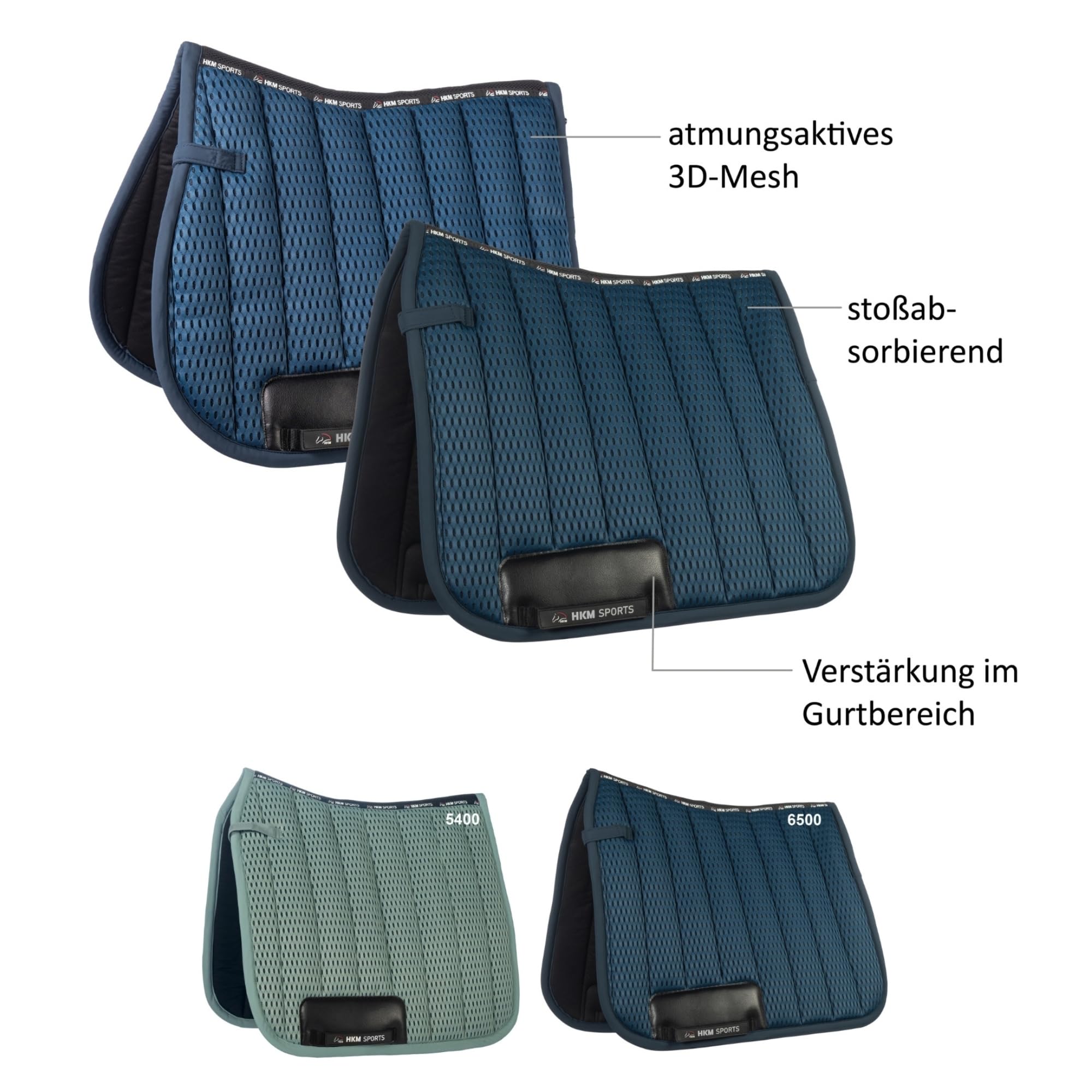 HKM Sportive Saddle cloth Blue General purpose - Image 2