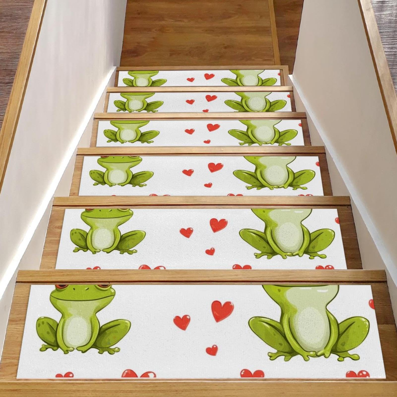 Tapis de marche d'escalier antidérapant intérieur pour habiller un escalier en bois familial