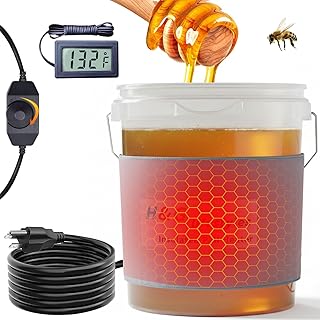 H&G Lifestyles 5 Gallon Bucket Heater,5Gal Honey Bucket Warmer, Heating Pail Band Insulated Propane Tank,100 Watts Adjustable Temperature for Drum & Pail