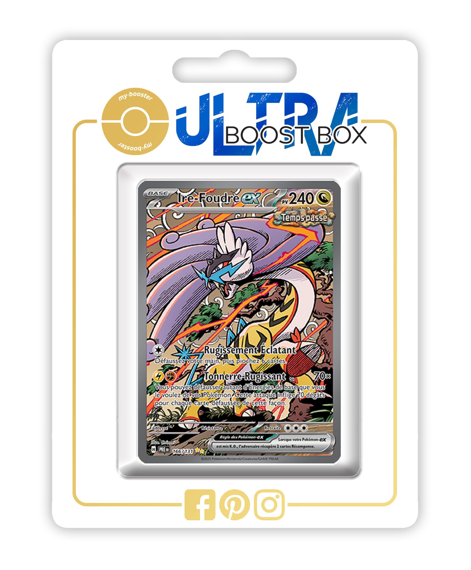 my-booster Ire-Foudre ex (Furitonante ex) 166/131 Tempo Passato Alternativa Pokémon Gallery Secreto X Écarlate et Violet 8.5 Évolutions Prismatiques - Box di 10 carte Pokémon Francese