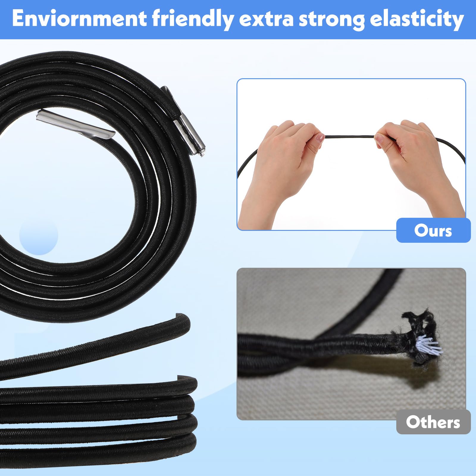 4 cavi di ricambio per sedia a gravità, corde elastiche universali di riparazione in nylon elasticizzato, per patio, sedie reclinabili, sedie da spiaggia, lounge, sedie da esterno