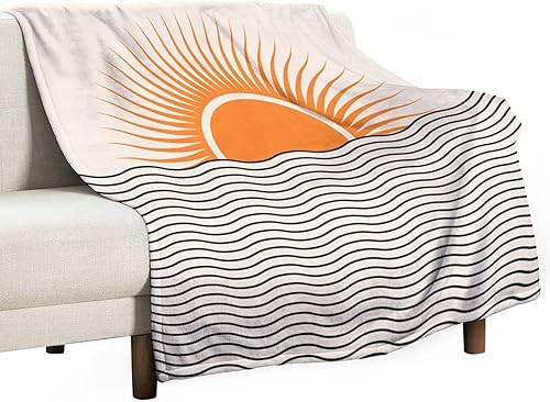 Miniatura 10 de Manta de tiro floral retro de los años 70, estilo bohemio, ondulado, geométrico, hippie, lindas flores, amarillo y naranja, manta con estampado