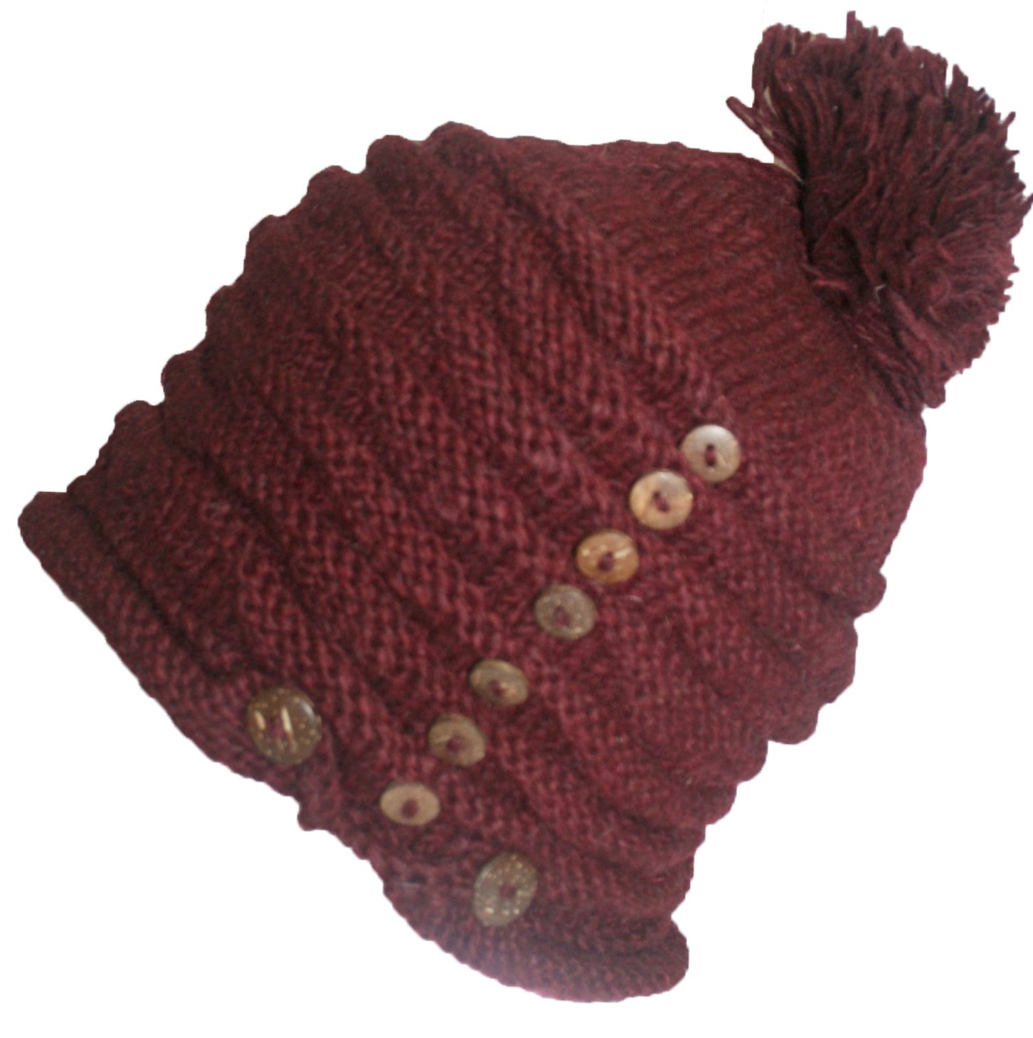 Agan Traders1414 Trendy Ribbed Wool Knit Warm Oversized Chunky Soft Fleece Lined Slouchy Beanie Mitten Hat