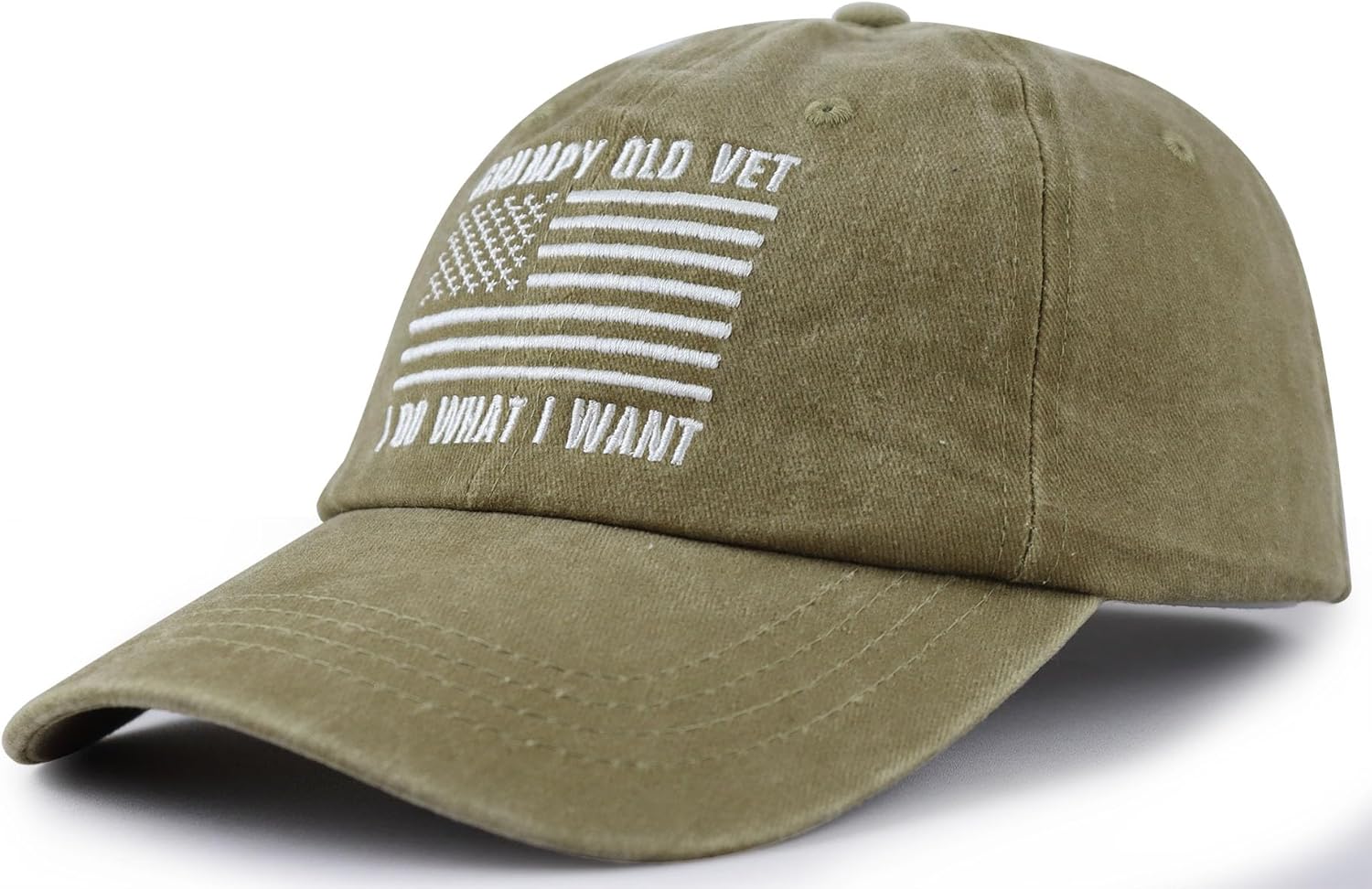 American Flag Veteran Hats for Men Women, Funny Adjustable Cotton Embroidered US Army Veteran Gifts Baseball Cap - Image 3