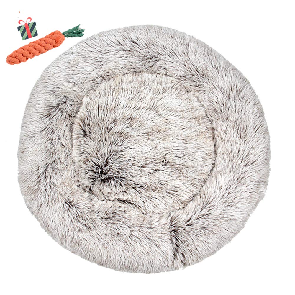 Panier donut pour chats et petits chiens matelas lavable en peluche