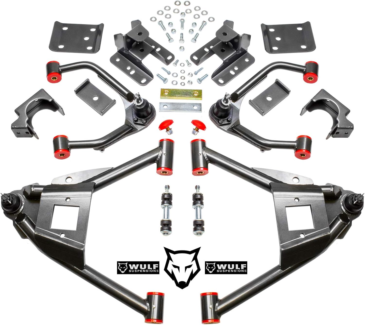 WULF Suspensions 4" Front / 5–6" Adjustable Rear Drop Control Arm Lowering Kit