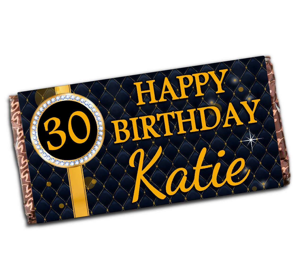 Personalised Happy Birthday Milk Chocolate Bar 18th 21st 30th 40th 50th Birthday Present Idea for him her N100 Any Age