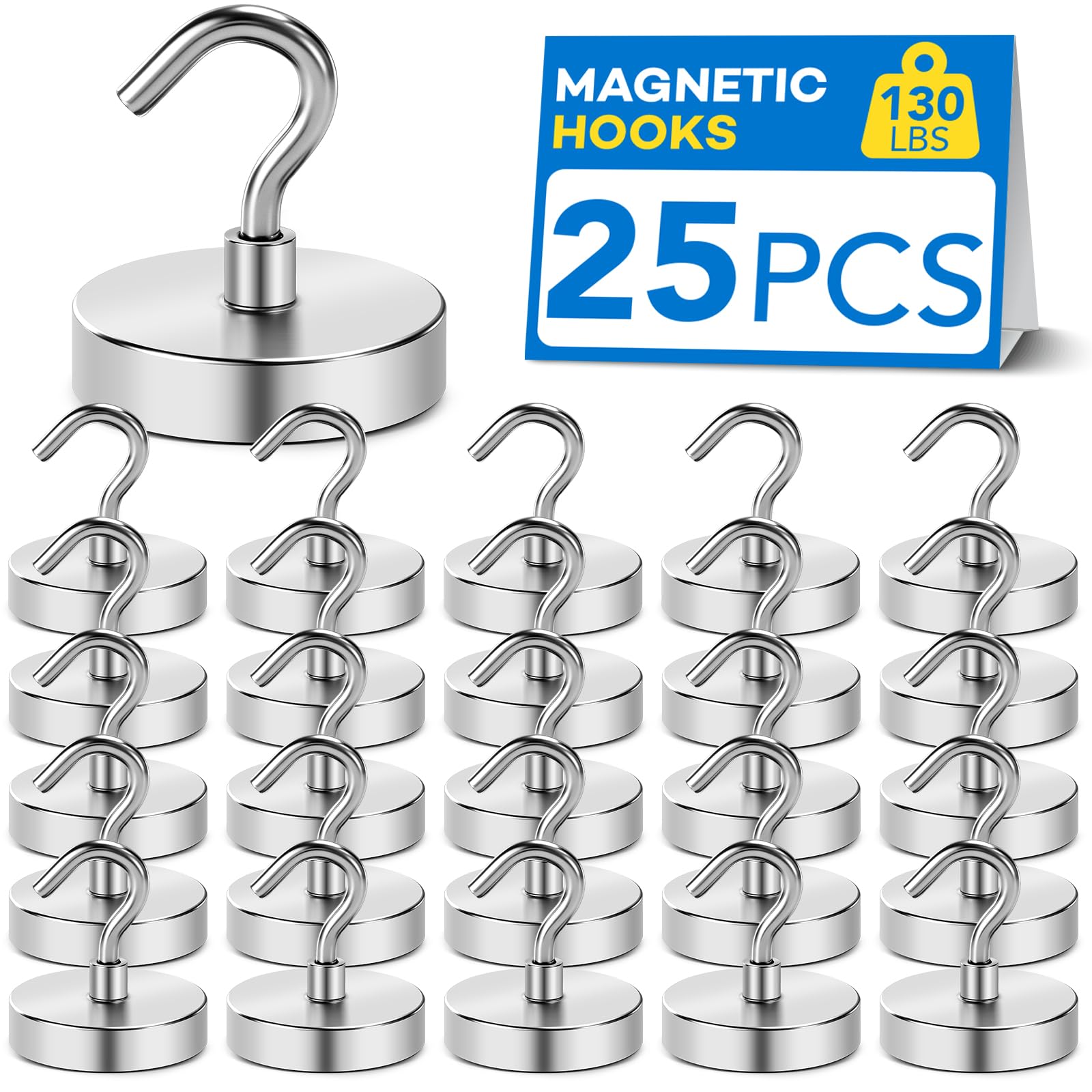 LOVIMAG Black Magnetic Hooks, 150LBS Magnet Hooks for Hanging Heavy Duty, Magnetic Hooks Cruise for Home Improvement Must Haves,Toolbox, Kitchen, Locker, Refrigerator, Metal Door, Home etc- 2 Pack — Amazon image 31