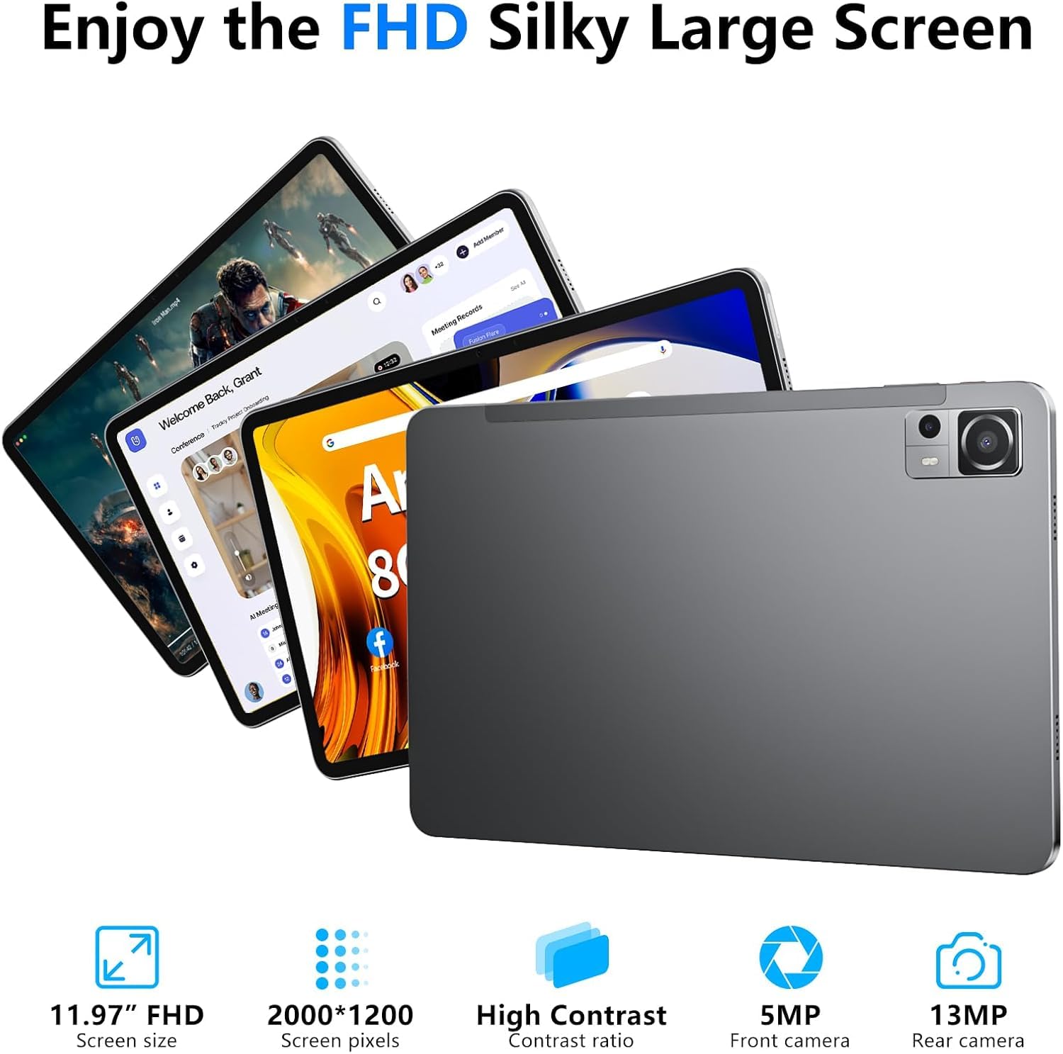 Amazon.com : Android Tablet 10.51 Inch with 6GB RAM 128GB