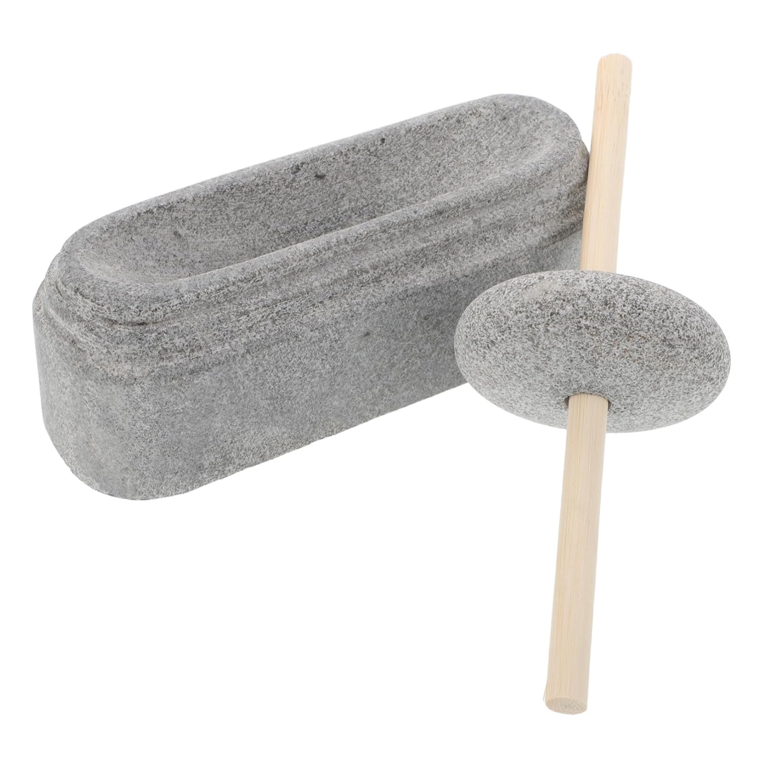 Uonlytech Natural Stone Mortar and Pestle Set Hand Stone for Traditional Chinese Medicine Enthusiasts Manual Grinding Tool with Fine Texture for Spices and Medicine Preparation