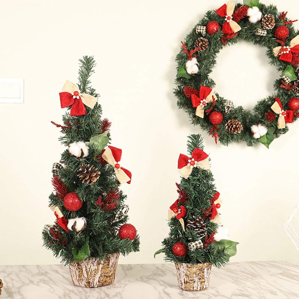 Corona de Navidad Artificial, Guirnalda navideña for Colgar en la Puerta, Planta Artificial, Chimenea, Guirnalda Decorativa, decoración Circular de Pared