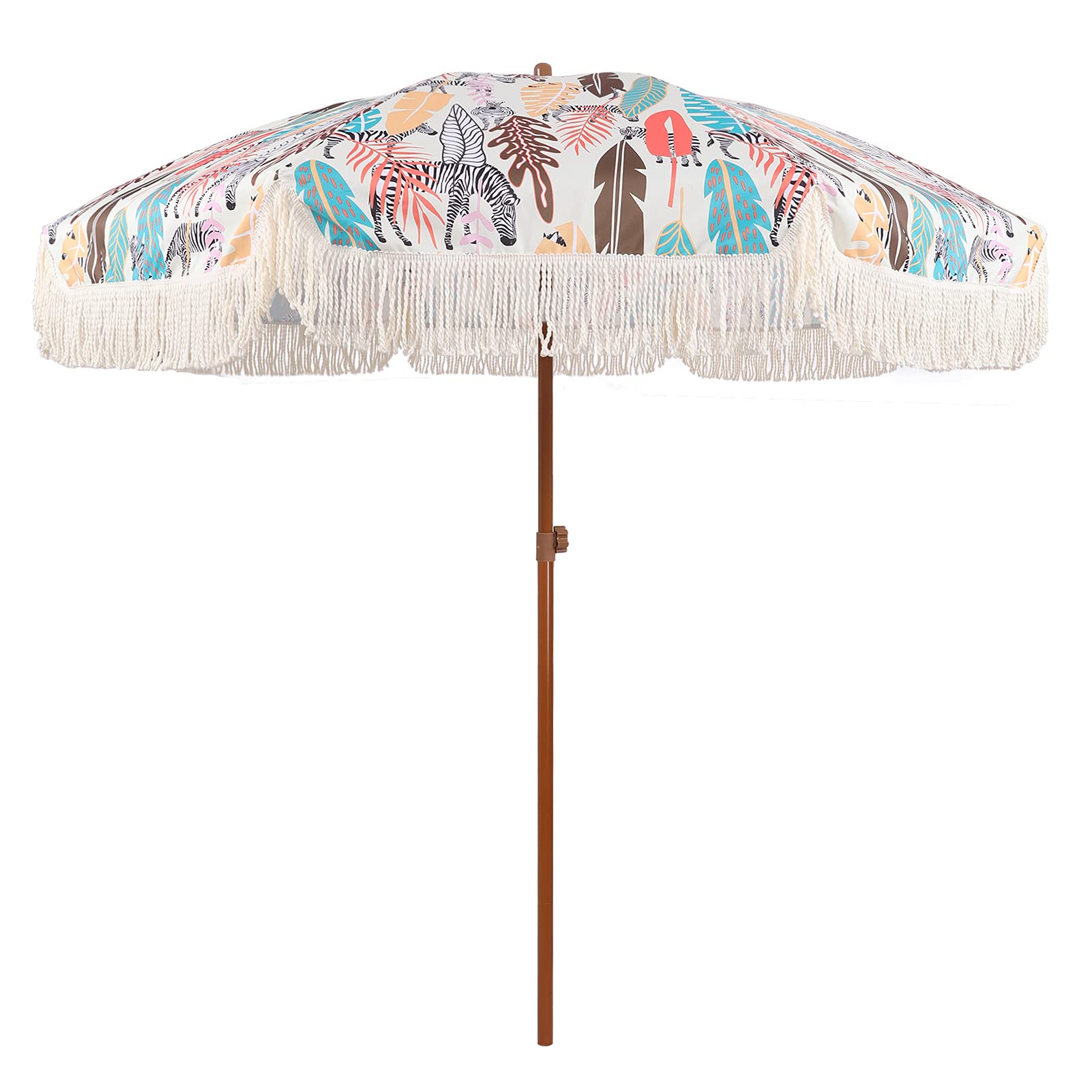 Buy AMMSUN 7ft Patio Umbrella with Fringe Outdoor Tassel Umbrella UPF50