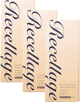 Raw Exsome, Next Generation Retinol Baktiol Blend, Aging Care, Beauty Serum, Pores, Glossy Glossy, Glutathione, Domestically Produced, Human Stem Cells, Recerage 1.0 fl oz 30 ml x 3 Bottles