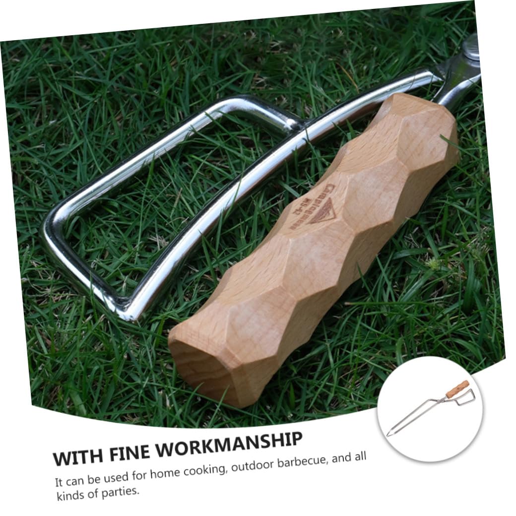 Clip Acero Inoxidable Pinza Para Barbacoa Práctica Para Uso Exteriores Pinza Para Leña Material