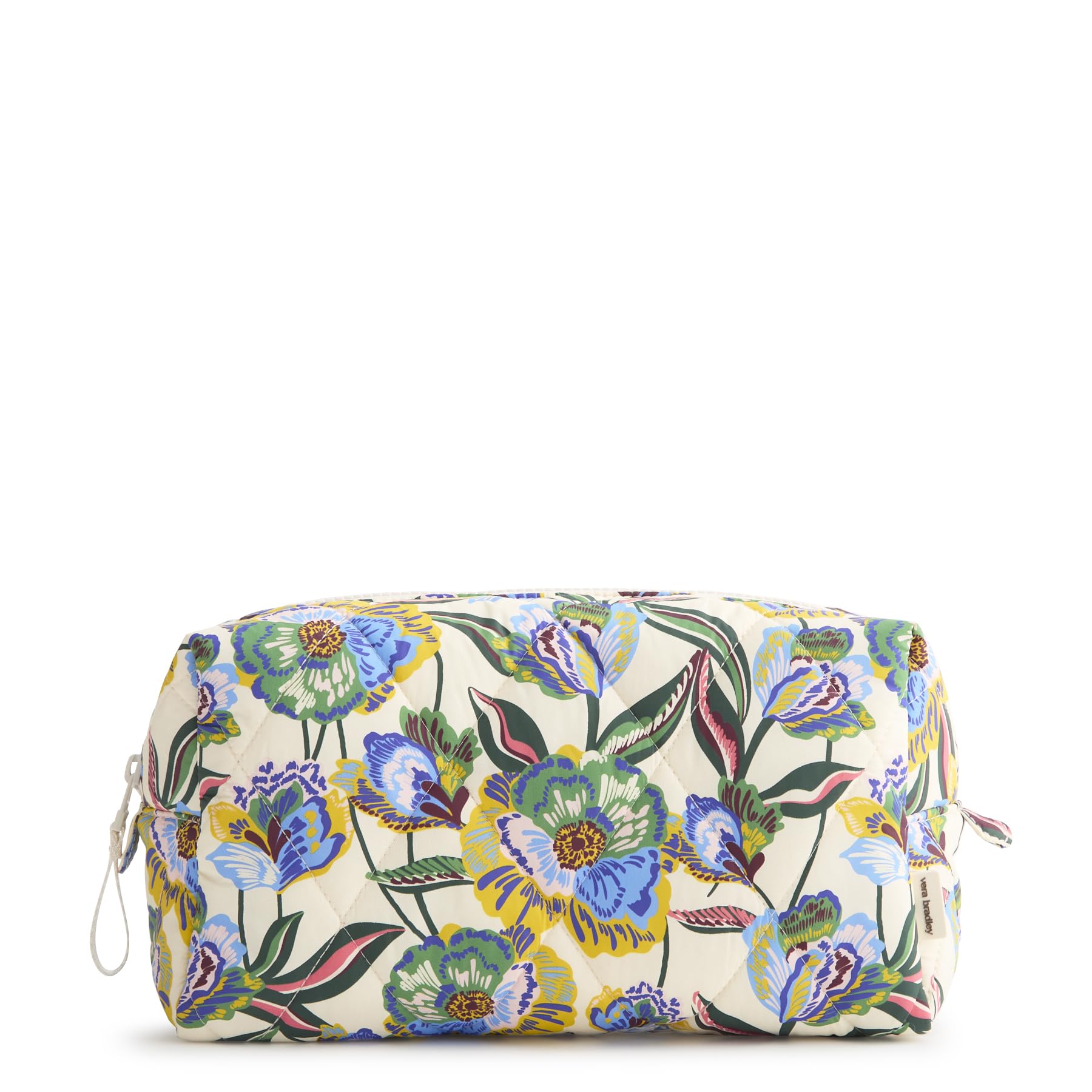 Vera Bradley Federleichte große Kosmetiktasche für Damen – Make-up-Organizer & Reise-Kulturbeutel, Gardenia Garden, One Size, Federleichte große Kosmetiktasche