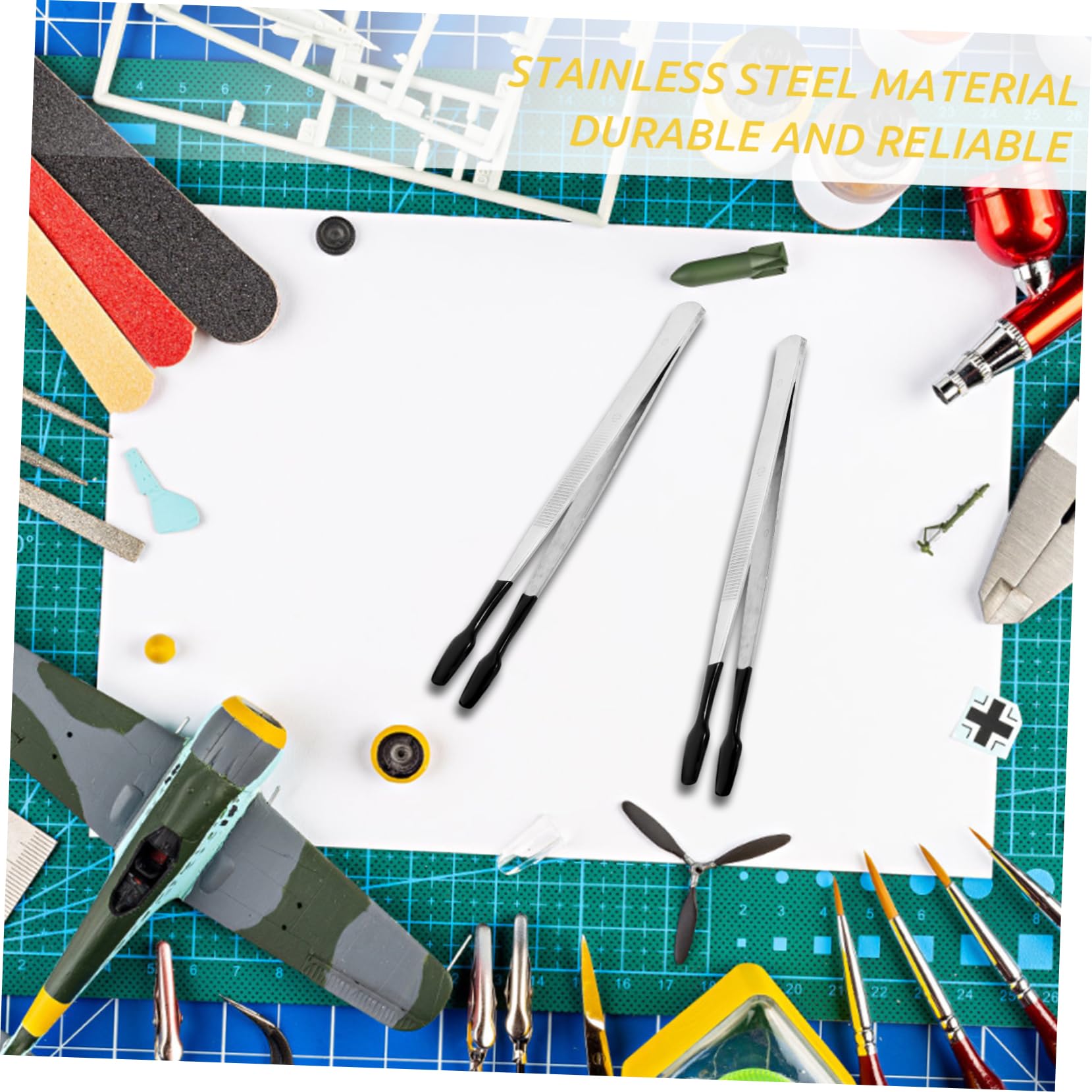 NUOBESTY 5 Set Pinzette Per Timbri Hobby Pinzette Filateliche Pinze Per Timbri E Pinzette In Acciaio Hobby Funzione Lavoro Di Laboratorio Creazione Di Gioielli Artigianato Pinza 2 pezzi*5