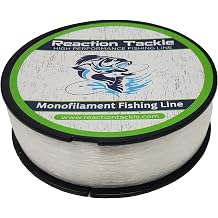 Reaction Tackle Monofilament Fishing Line - Premium Nylon Mono Line, Strong & Abrasion-Resistant, Low Memory for Smooth Long Casts - Freshwater & Saltwater