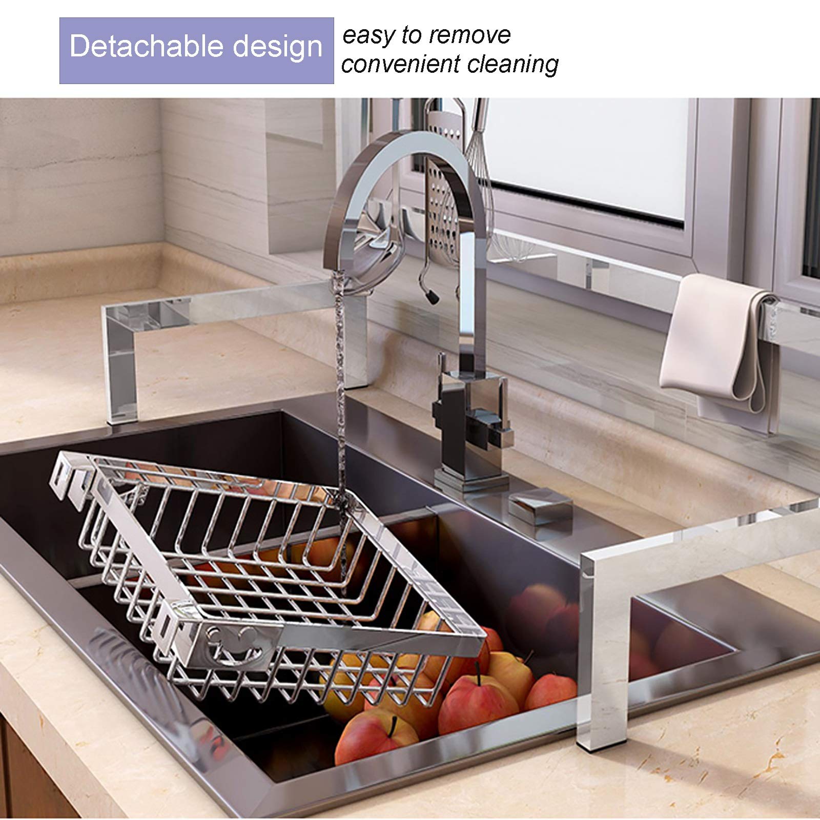 Escurridor De Platos De Acero Inoxidable 304 para Montar En La Pared, De Metal, para Cocina, Estantes De Almacenamiento para Encimera con Soporte para Cuencos,