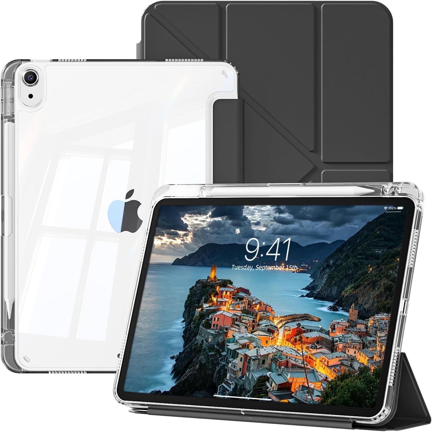 kenke Slim Case for iPad (A16) 11th Gen 11''/10th Gen 10.9'', Black